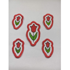 Felvarrható és felvasalható ovis jel, tulipán